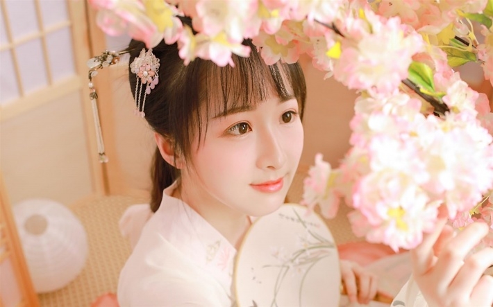唯美古风汉服美女写真电脑宽屏壁纸