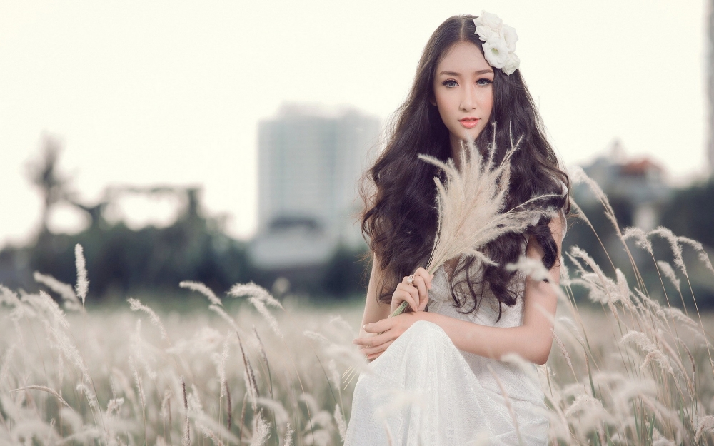 小清新唯美意境美女高清桌面壁纸