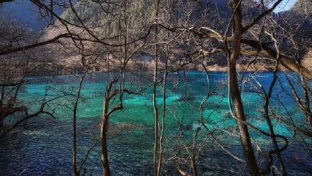 冬天的九寨沟漂亮吗 冬天的九寨沟图片风景高清图片