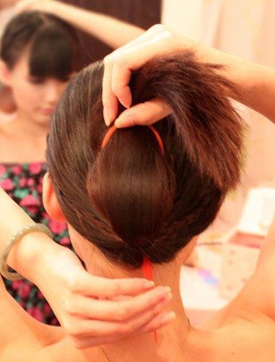 韩式DIY齐刘海扎发搭配 非常好看而且甜美的款式