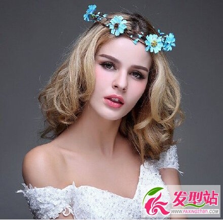 2016新娘花环发型大全 最新时尚新娘造型图片