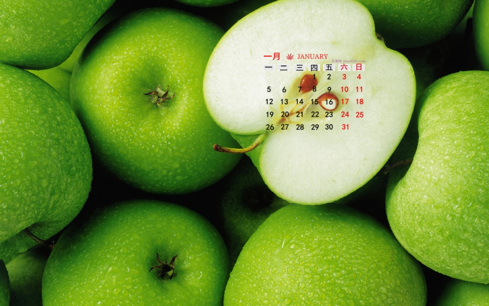 2015年1月日历壁纸好吃又好看的甜蜜水果高清图集下载第二辑