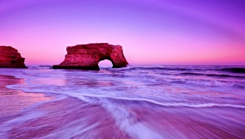 唯美紫色大海