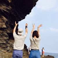 清新LOVE手势情侣头像
