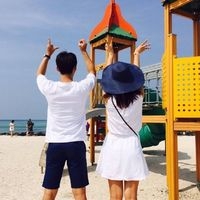 清新LOVE手势情侣头像
