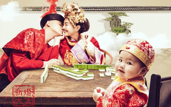 包贝尔搞笑新婚写真
