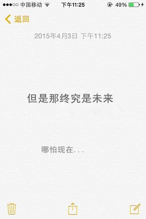 未来你可能会忘了我
