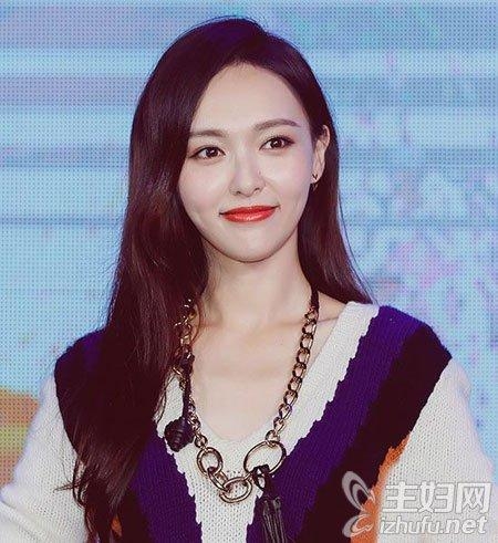 唐嫣偏分长发发型 可甜美可女神