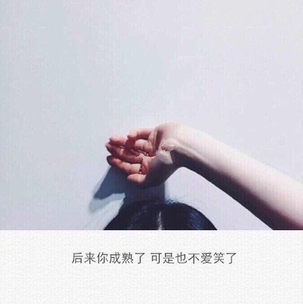 后来你成熟了，我也不爱笑了