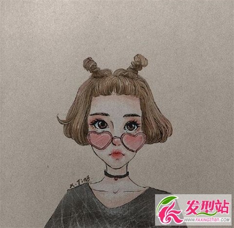 卡通版女生短发 甜美演绎画中仙