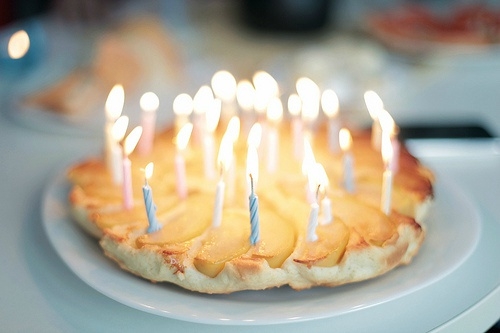插蜡烛的生日蛋糕图片大全