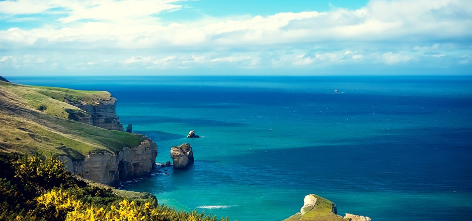 天空,海洋,沙滩,岩石,云,风景桌面壁纸