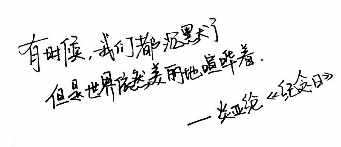 手写句子.