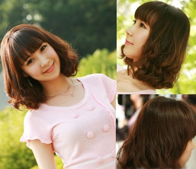 韩式荷叶头短发发型图片 清秀小女人味