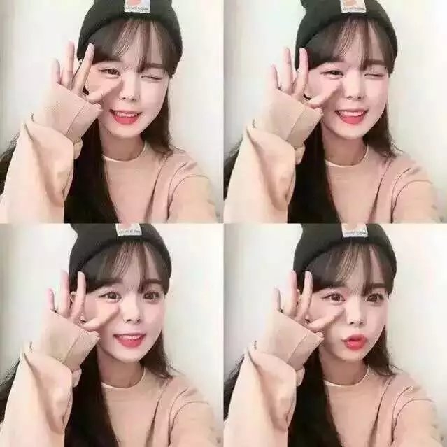韩国女生教你四宫格拍照法哦。