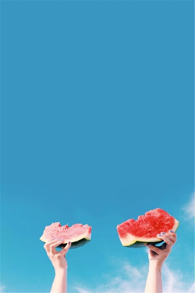 唯美夏日清凉西瓜手机桌面壁纸下载