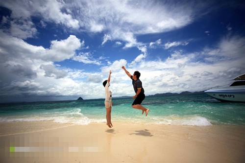 海边情侣婚纱照唯美图片大全