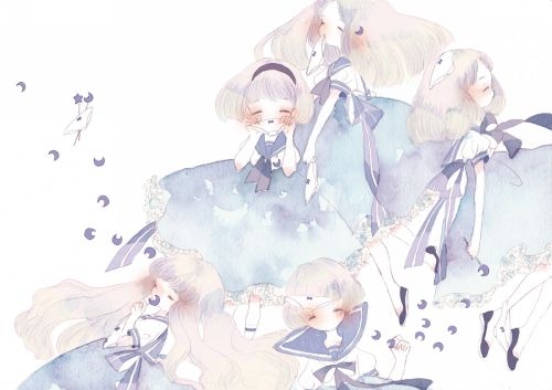 美女孩 插画系