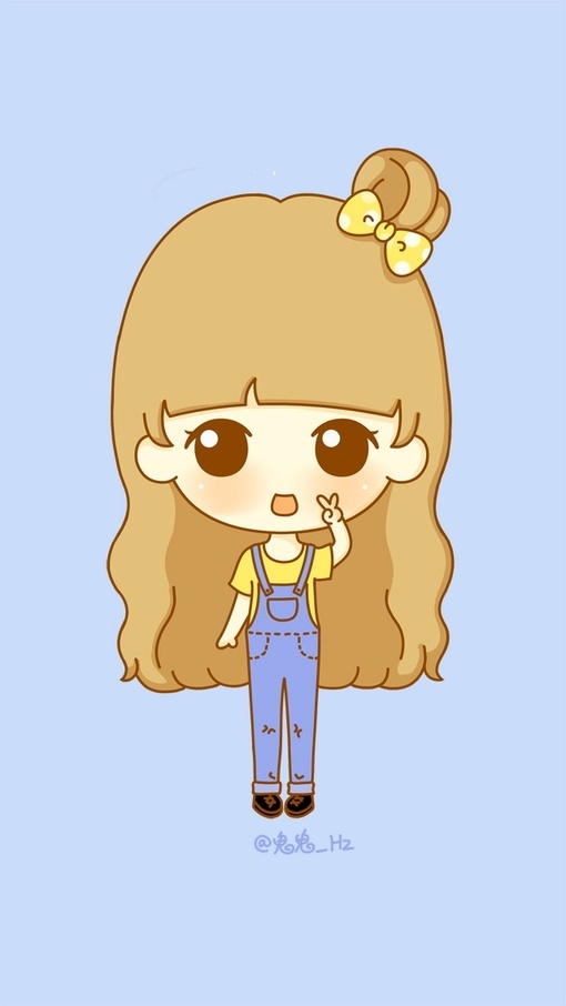 爱上鬼小妞的可爱动漫插画