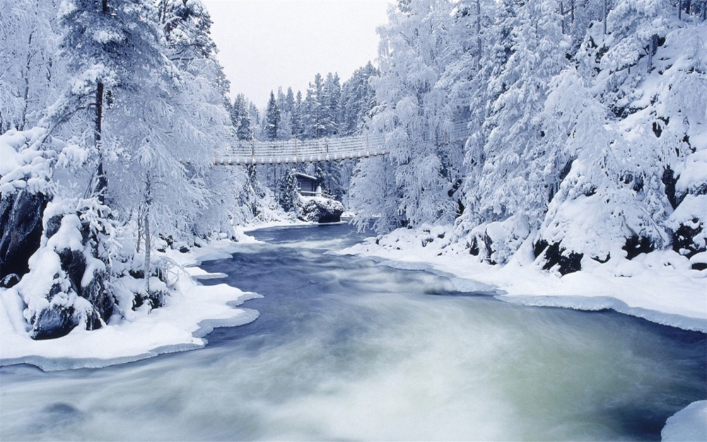 银装素裹唯美雪景高清桌面壁纸
