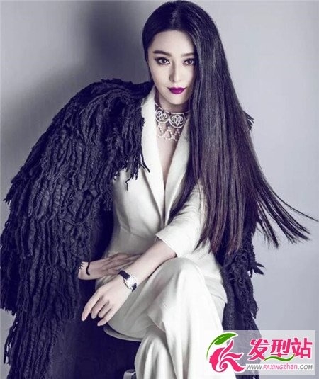 哑光色长发发型 质感光泽长发图片