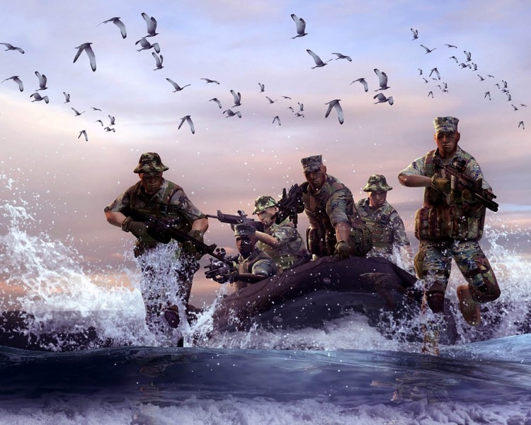 士兵插画桌面壁纸
