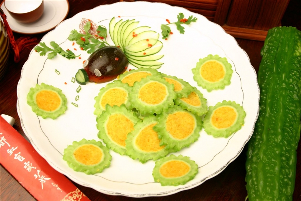 黄金凉瓜凉菜系列美食素材图片