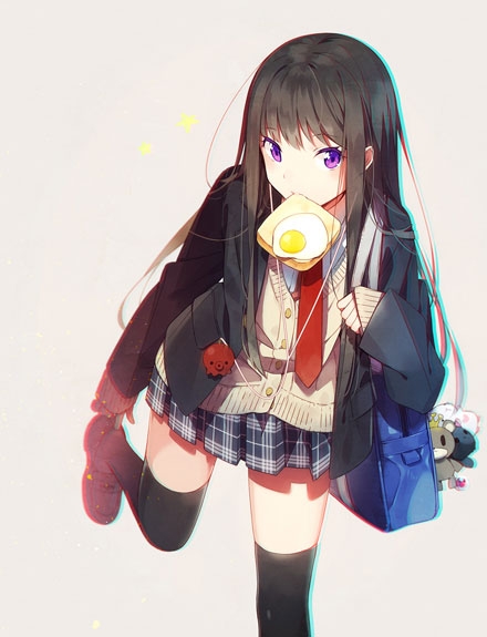 美少女校园制服可爱卡通图片