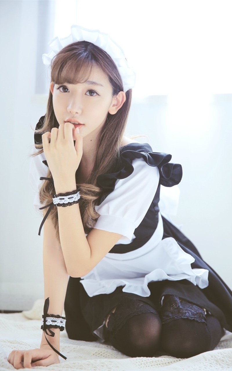 北工大校花2015CJ女仆美女手机壁纸下载