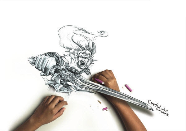 搞怪素描插画创意美图