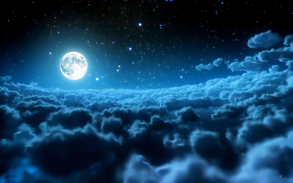 中秋佳节月圆之夜高清电脑壁纸