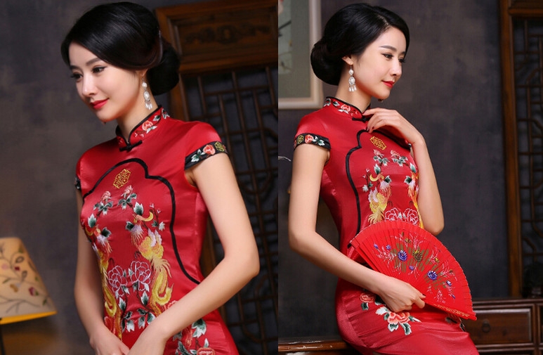 中式古典新娘盘发图片