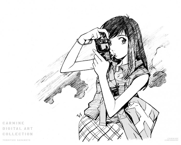 Carmine Digital Art贞本义行漫画桌面壁纸