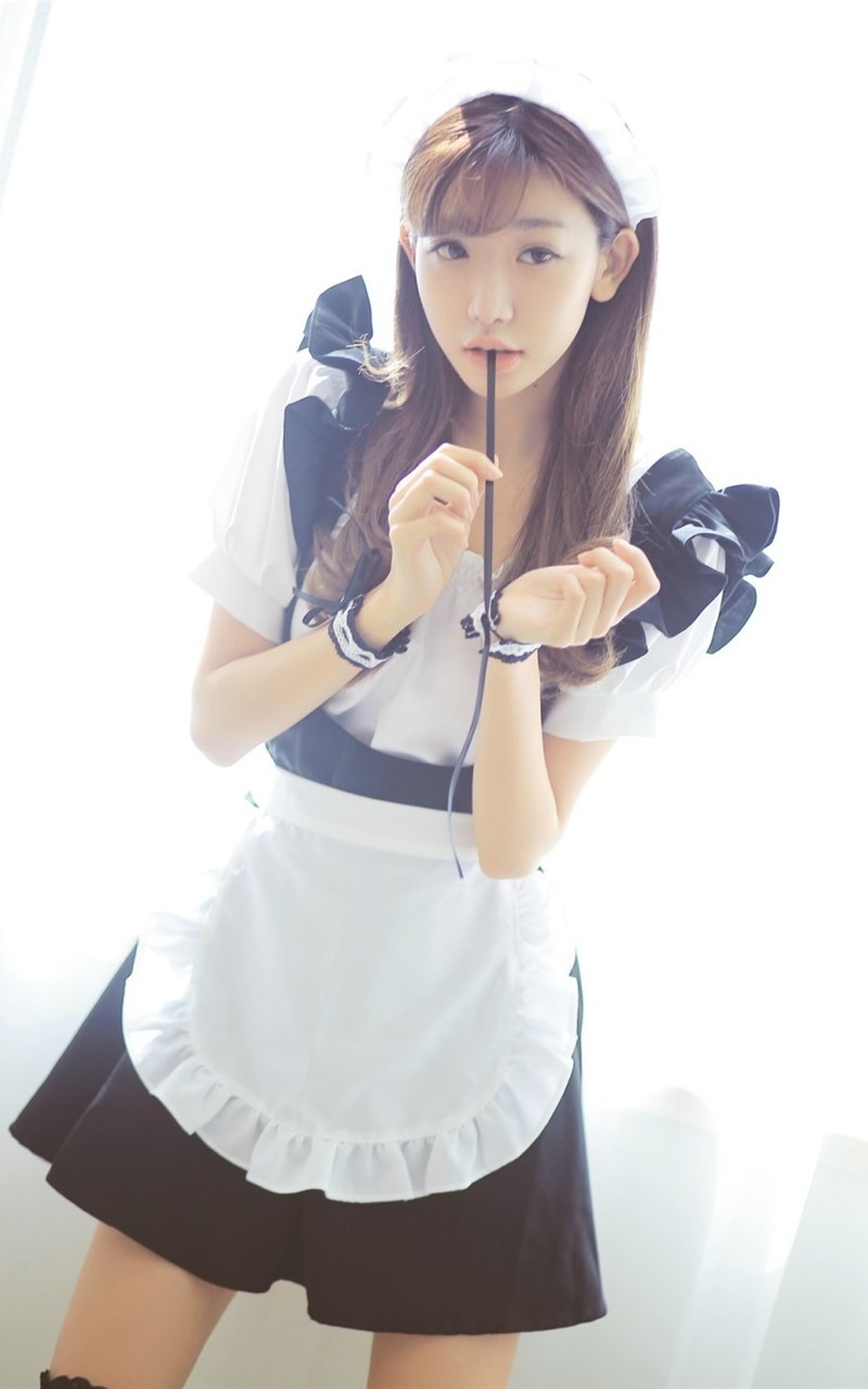 北工大校花2015CJ女仆美女手机壁纸下载
