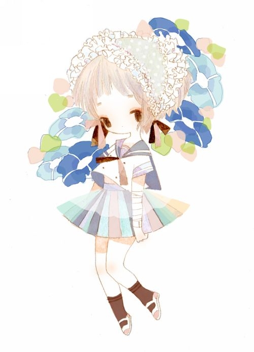 美女孩 插画系