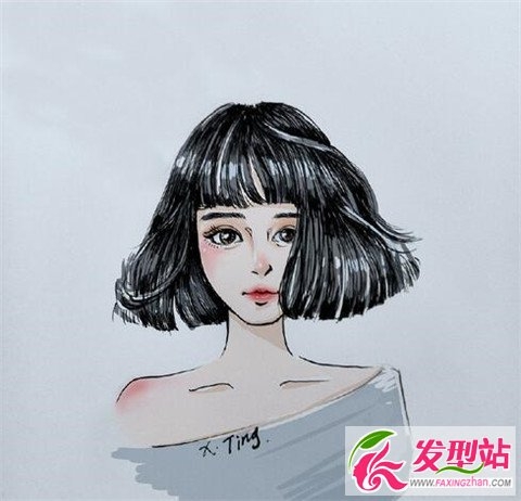 卡通版女生短发 甜美演绎画中仙
