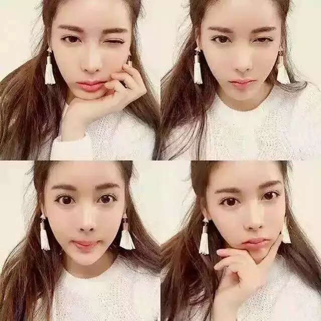 韩国女生教你四宫格拍照法哦。