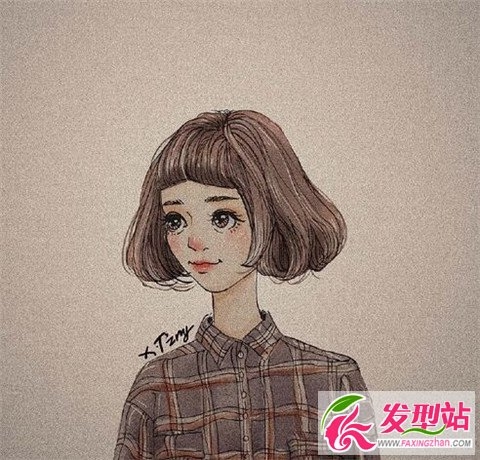 卡通版女生短发 甜美演绎画中仙