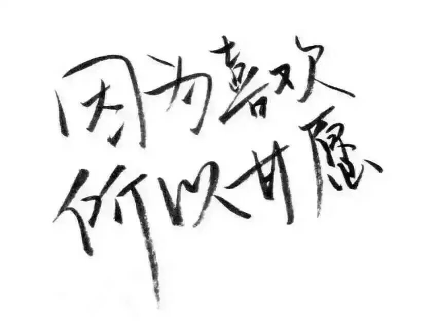 因为喜欢  所以甘愿.