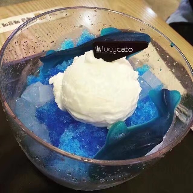 超人气蓝色海豚刨冰