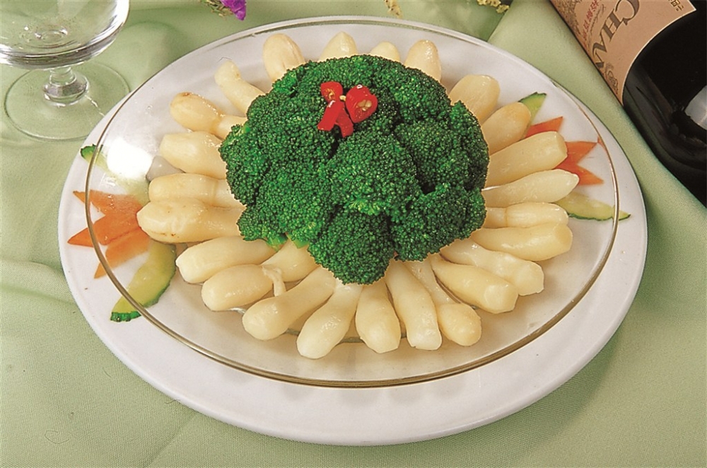 兰花鸡腿菇凉菜系列美食素材图片