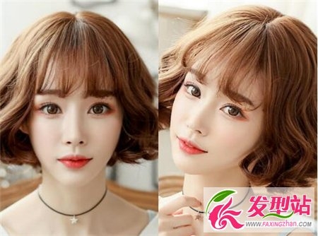 亚麻薄藤色短发 甜美梨花头染发