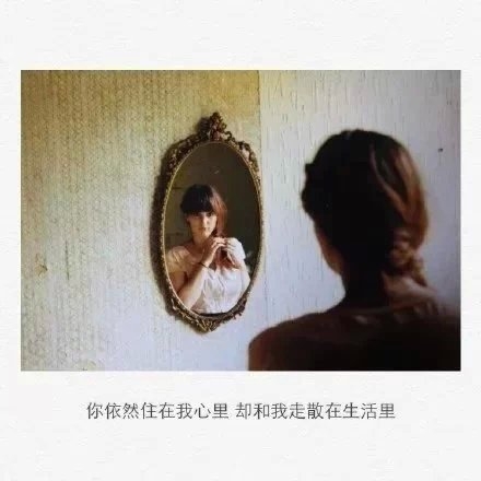 你依然住在我的心里，却和我走散的生活里。