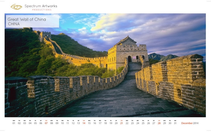 2014年世界名胜建筑月历壁纸