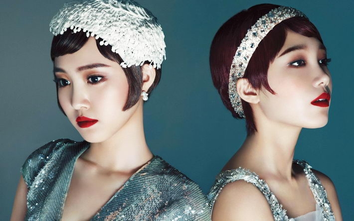 彩妆短发性感美女桌面壁纸