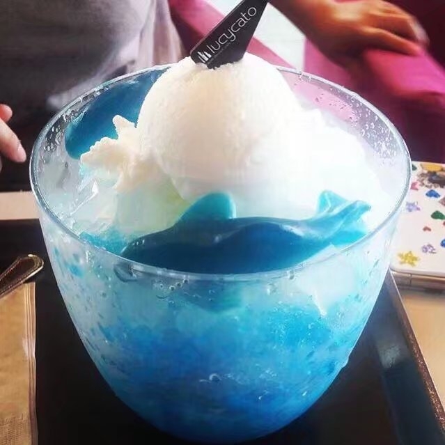 超人气蓝色海豚刨冰