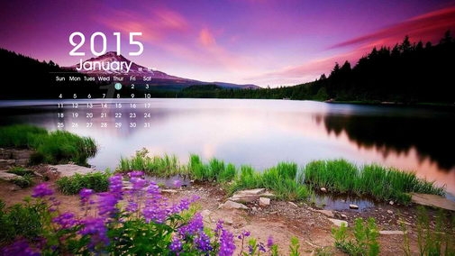 2015年1月风景日历壁纸