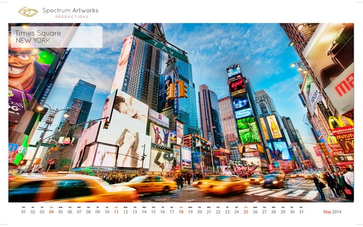 2014年世界名胜建筑月历壁纸
