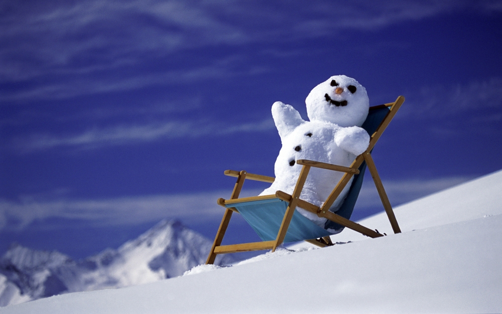 冬季雪人风景高清壁纸