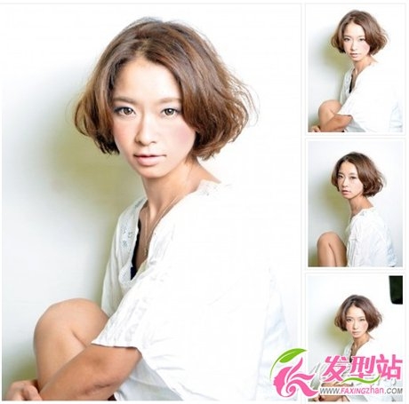 短发女生百搭烫发发型 修颜短发时尚显气质